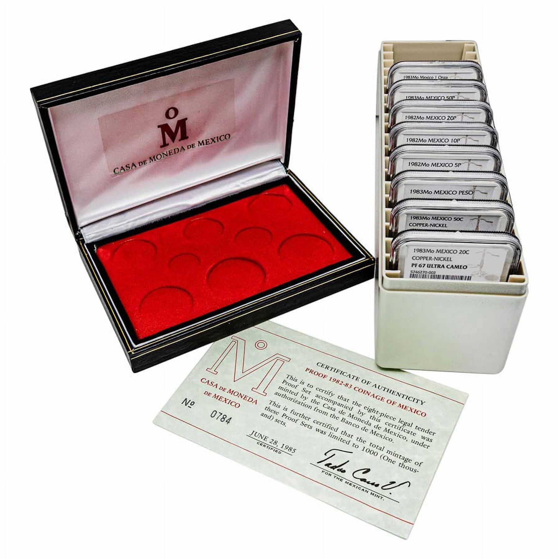 1983 Mexico 8-Coin Silver Libertad Certified Proof PF66-PF68 NGC