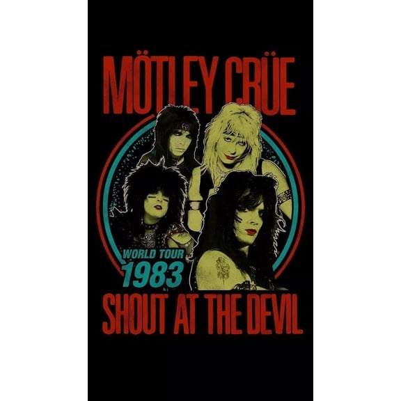 1983 Motley Crue Poster Promo Wall Art Print Yes they are Yellow on purpose 11 x 17 Inch Poster