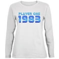 thumbnail image 1 of 1983 Player One Birthday Ladies' Relaxed Jersey Long-Sleeve Tee White SM, 1 of 1