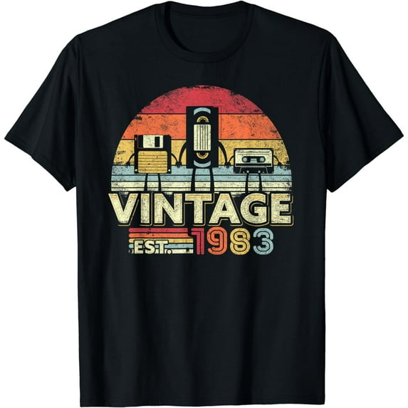 1983 Shirt. Vintage Birthday Gift, Funny Music, Tech Humor T-Shirt