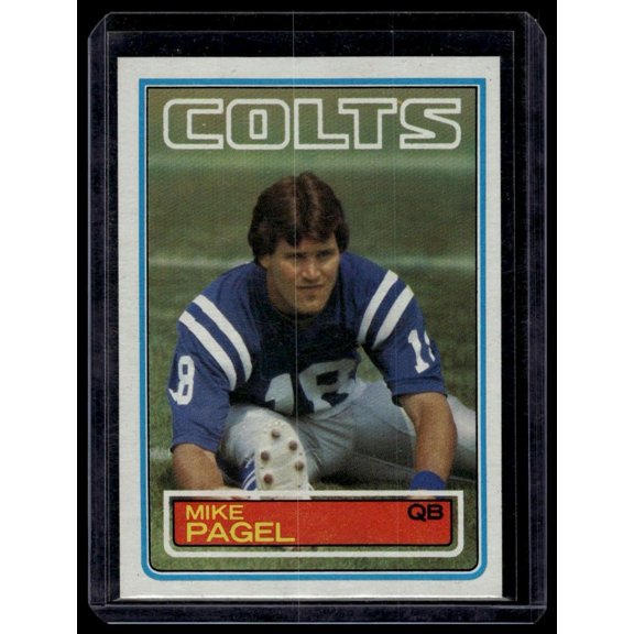 1983 Topps Mike Pagel #215 RC Baltimore Colts Football Card Baltimore Colts NFL FOOTBALL Trading Card