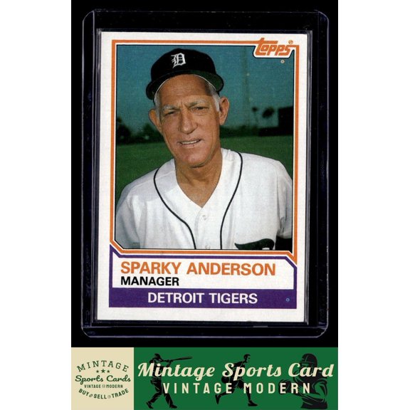 1983 Topps Sparky Anderson #666 Baseball Card Detroit Tigers