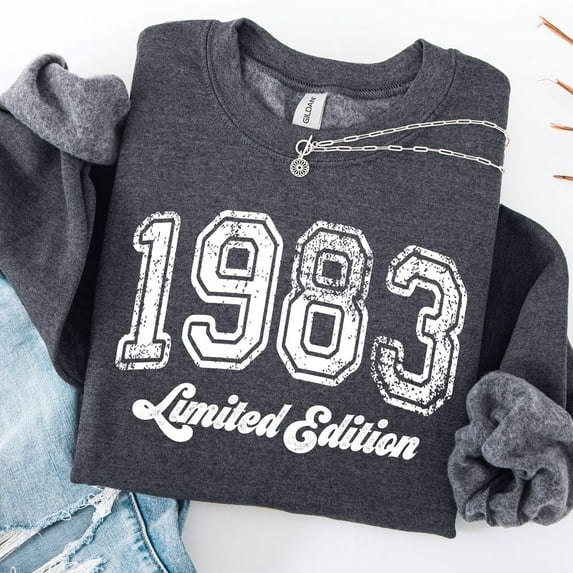 1983 Vintage Sweatshirt: Retro 80S Birthday Sweatshirt All Size S-5XL