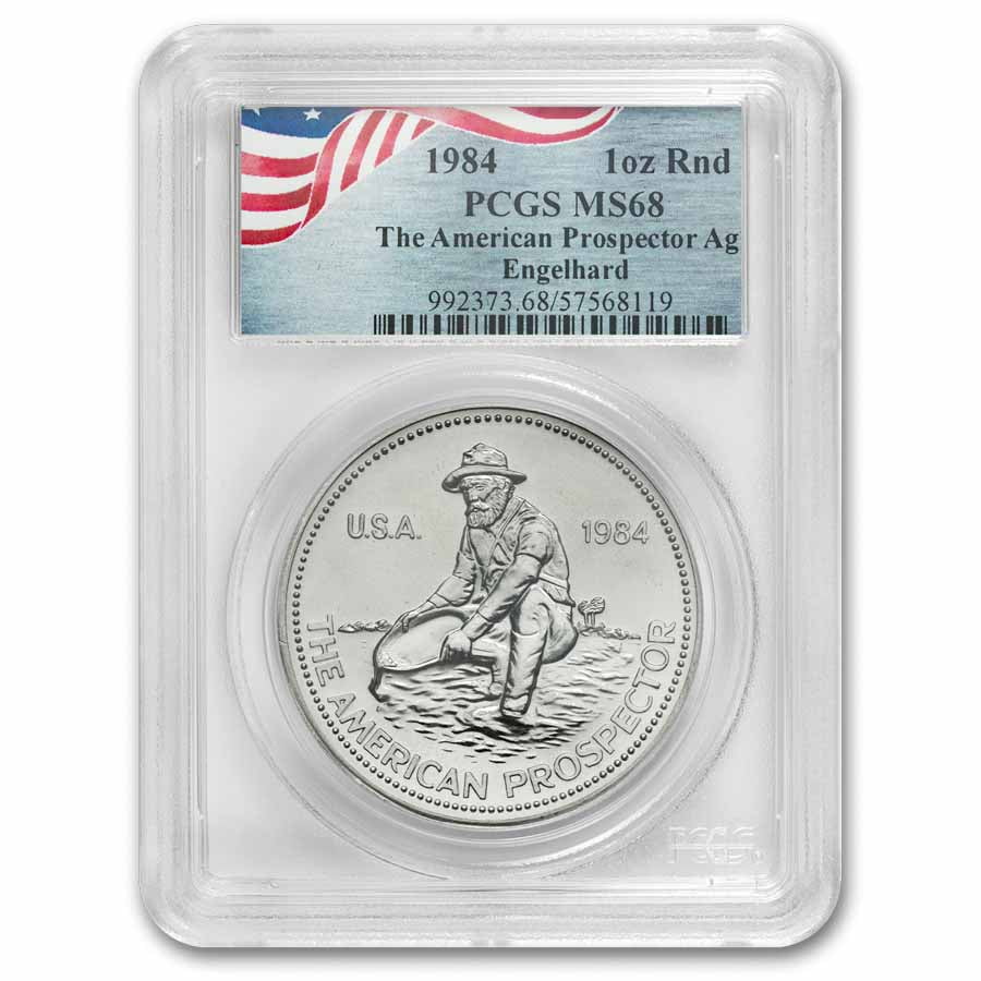 1984 1 oz Silver Round - Engelhard MS-68 PCGS (