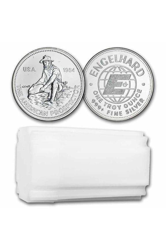 1 oz Silver Round - Engelhard Prospector (25-ct, Orig Tube)