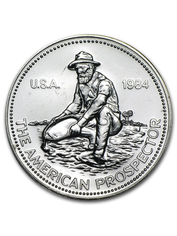 1984 1 oz Silver Round - Engelhard Prospector ("E" Logo Reverse)
