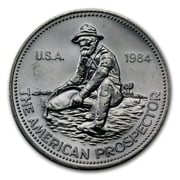 1984 1 oz Silver Round - Prospector Eagle Reverse