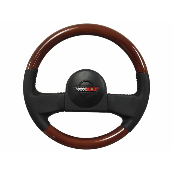 1984 - 1985 C4 Corvette Leather / Mahogany Wood Steering Wheel Kit, 9768988