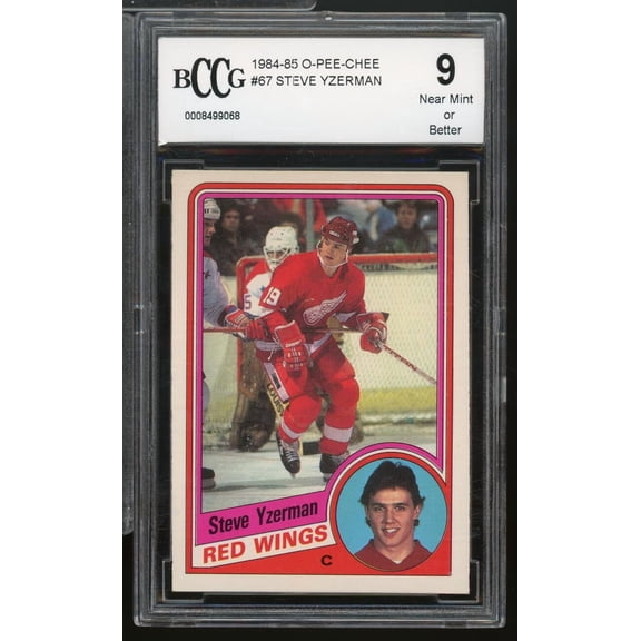 1984-85 O-Pee-Chee #67 Steve Yzerman Rookie Card BGS BCCG 9 Near Mint+