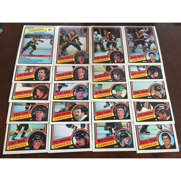 1984-85 OPC O-Pee-Chee Vancouver Canucks Team Set 20 Cards Nice Cam Neely RC