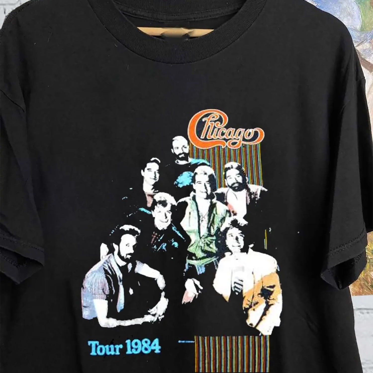 1984 Chicago the Band Concert Tour Gift For Fan Black All Size TShirt