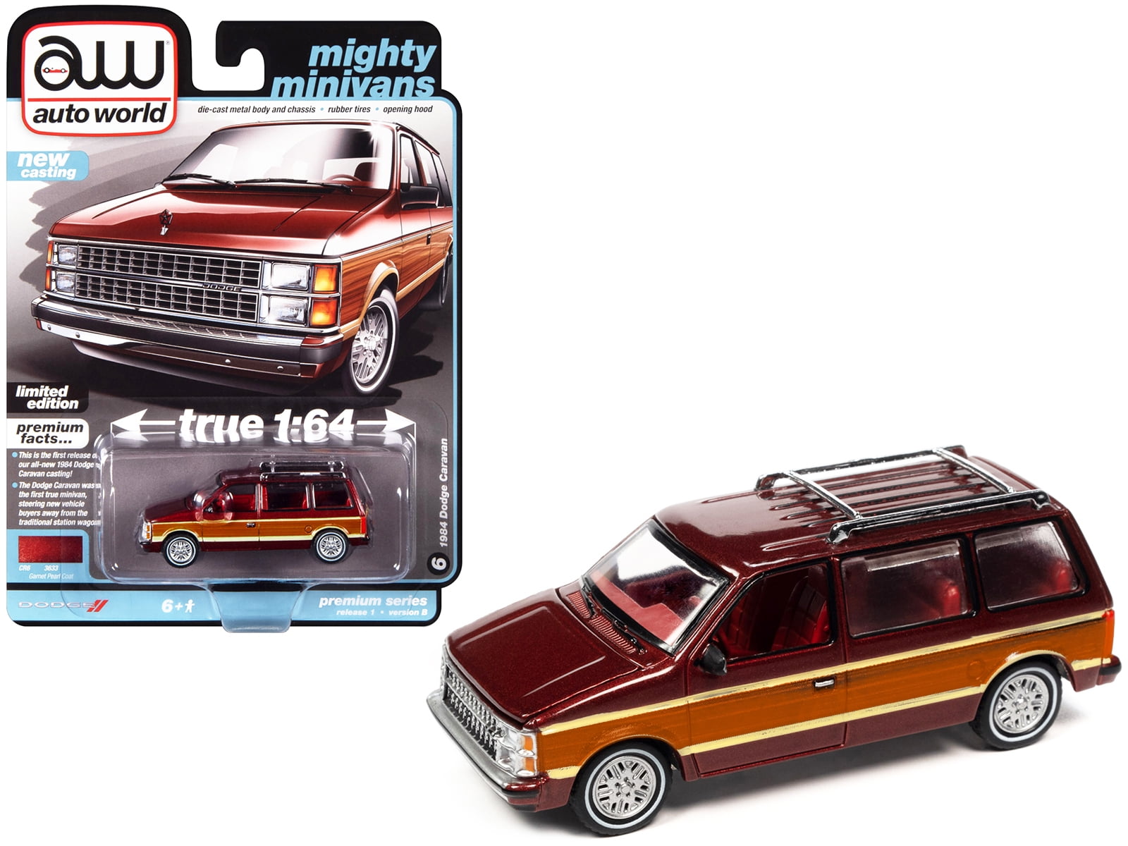 1984 Dodge Caravan Van Garnet Red Pearl Metallic w/Woodgrain