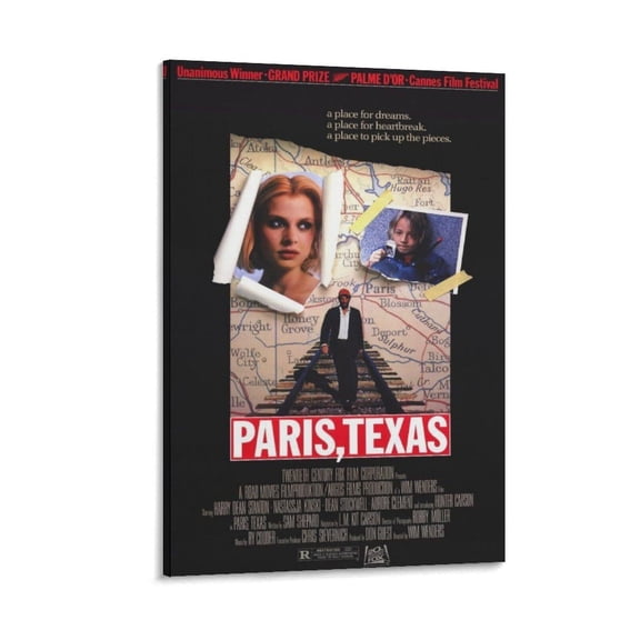 1984 Drama Movie Poster Paris, Texas Room Aesthetic Poster Print Art Wall Painting Canvas Posters Modern Bedroom Decor
