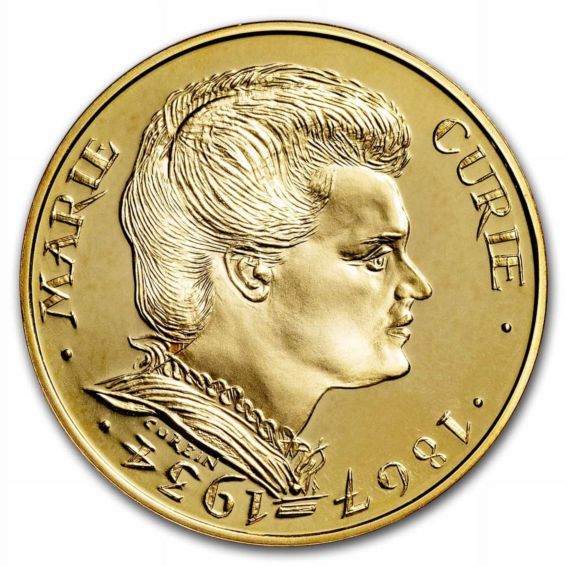 1984 France Gold 100 Franc Marie Curie Proof - Walmart.com