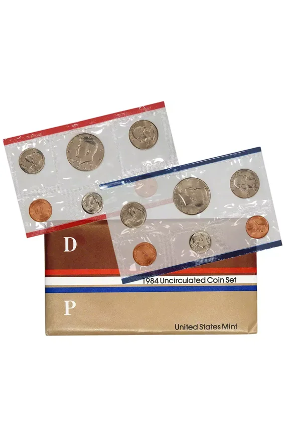 1984-P&D U.S. Uncirculated Set: 10-Coin Set in Original Packaging