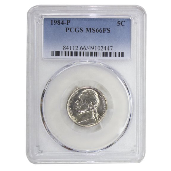 1984-P Jefferson Nickel PCGS MS66FS Full Steps 5FS - Graded Coin