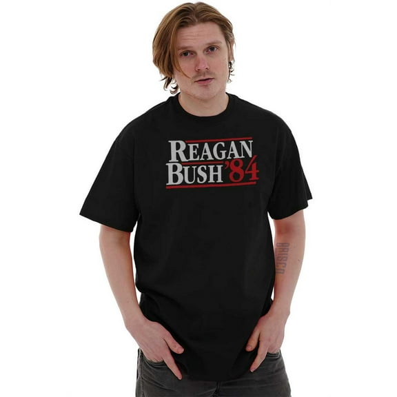 1984 Presidential Election Political Men's Graphic T Shirt Tees Brisco Brands S