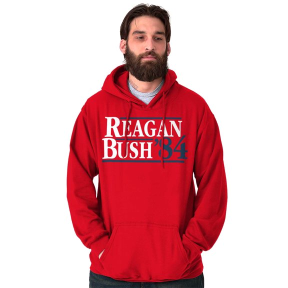 1984 Presidential Election Political Unisex Plus Fleece Graphic Hoodie Brisco Brands 5X