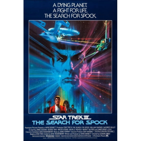1984 Star Trek Iii The Search Of Spock Movie Poster William Shatner UNFRAMED PAPER POSTER