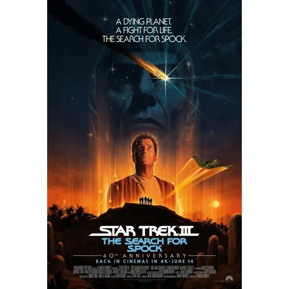 1984 Star Trek Iii The Search Of Spock Movie Poster William Shatner UNFRAMED PAPER POSTER