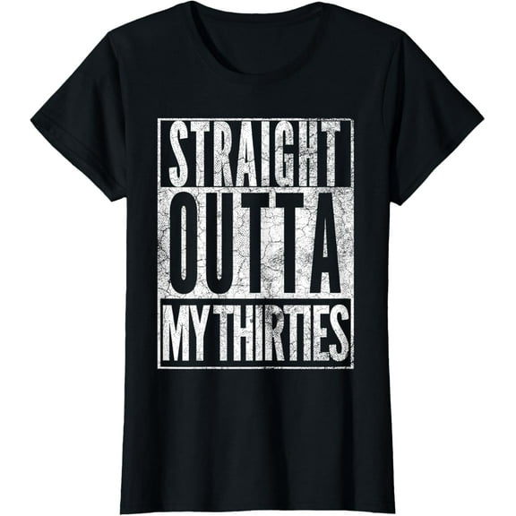 1984 Straight Outta My Thirties 40th BIRTHDAY Gift 40 Years T-ShirtMen and women, Black T-shirt, size: Extra large S-4XL