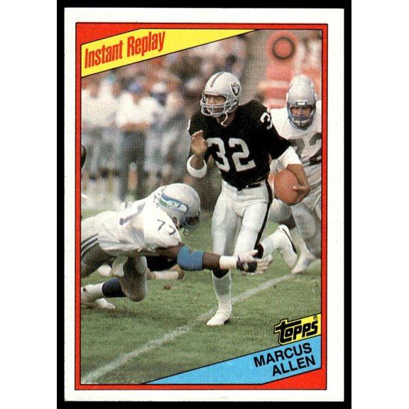 1984 Topps Instant Replay Marcus Allen #99 Los Angeles Raiders NFL Football Trading Card