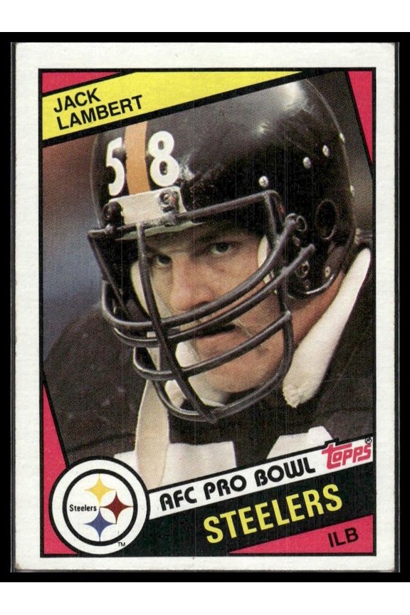 1984 Topps Jack Lambert #167 Very Good Pittsburgh Steelers Football Card