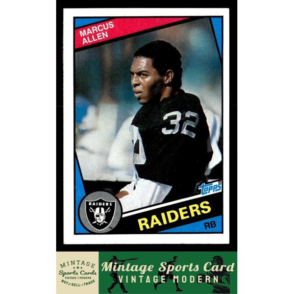 1984 Topps Marcus Allen #98 Los Angeles Raiders NFL Football Card