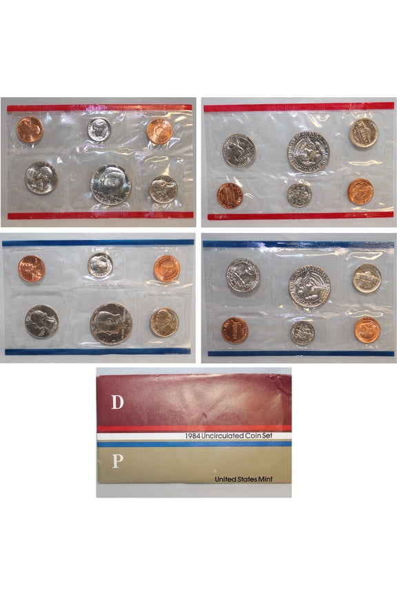 1984 U.S. Mint Set 10 Coins Collectible OGP Set