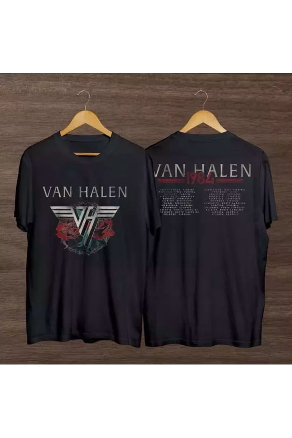 1984 Van Halen Tour T-Shirt, Vintage Van Halen 1984 Music Concert Tour T-Shirt