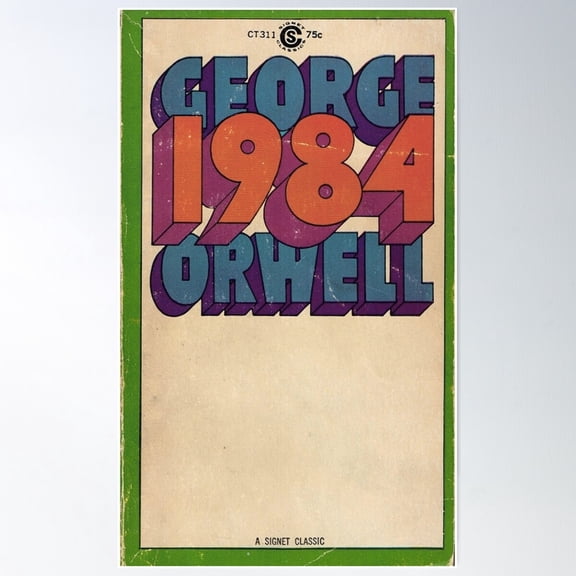 1984 Vintage Book Cover Poster Wall Art, Modern Wall Decor For Living Room Bedroom, 12x18 UNFRAMED