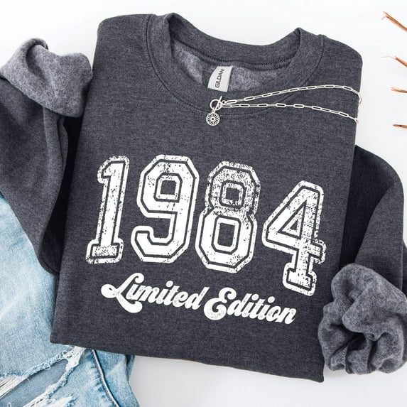 1984 Vintage Crewneck Sweatshirt: Retro 80S Birthday Tshirt All Size S-5XL