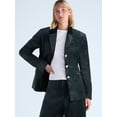 thumbnail image 1 of Free Assembly Women's and Women's Plus High Break Velvet Blazer, Sizes XS-4X, 1 of 6