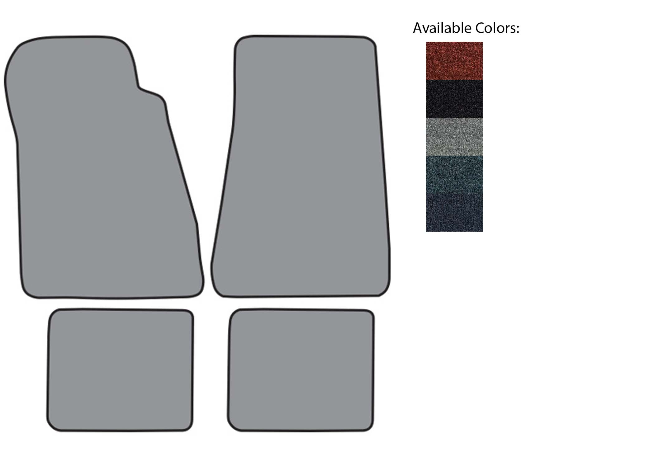 19851988 Mercury Grand Marquis Floor Mat 4pc (FM81F FM18R) 807 Dark