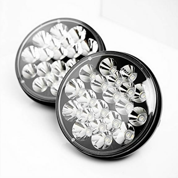 1985-1989 Volkswagen Cabriolet 7" 60w Round LED Headlight Bulb Sealed Beam Replace HID Xenon H4651, h4652, h4656, h4666, h6552 Conversions 1 Pair (2 pcs)