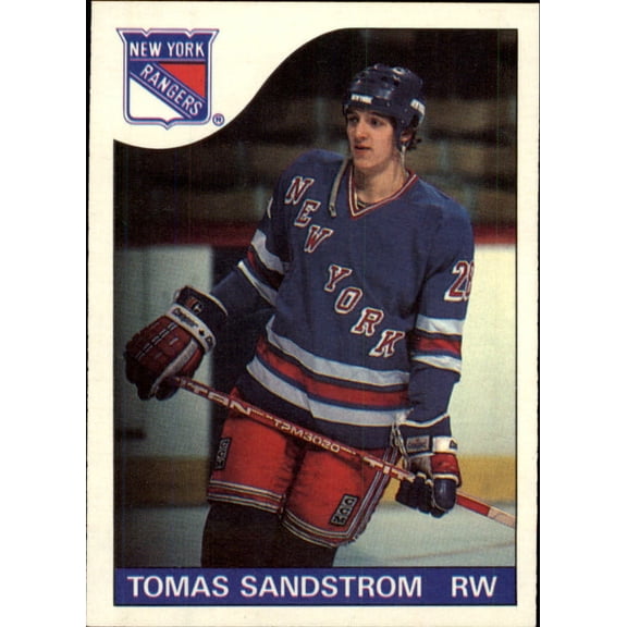 1985-86 Topps #123 Tomas Sandstrom RC NHL Hockey Trading Card