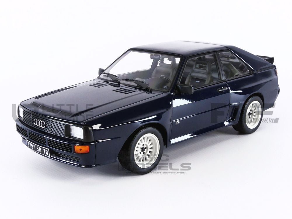 注目の福袋! 1985 Model Diecast 1/18 Blue Dark Coupe Quattro Sport Audi ノレブ