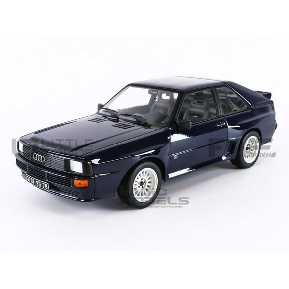 1985 Audi Sport Quattro Coupe Dark Blue 1/18 Diecast Model Car by Norev