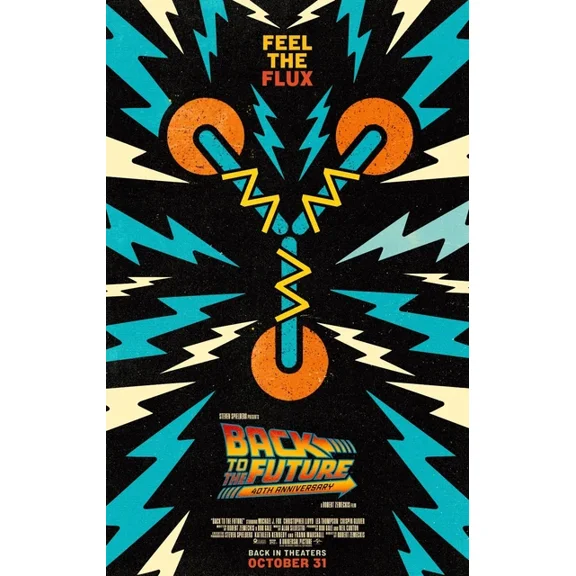 1985 Back To The Future Movie Poster Marty Mcfly Doc Brown Delorean UNFRAMED PAPER POSTER