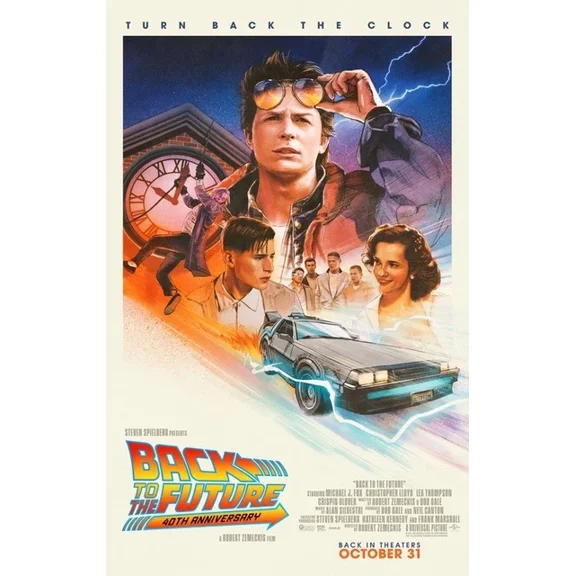 1985 Back To The Future Movie Poster Marty Mcfly Doc Brown UNFRAMED PAPER POSTER, Home Decor