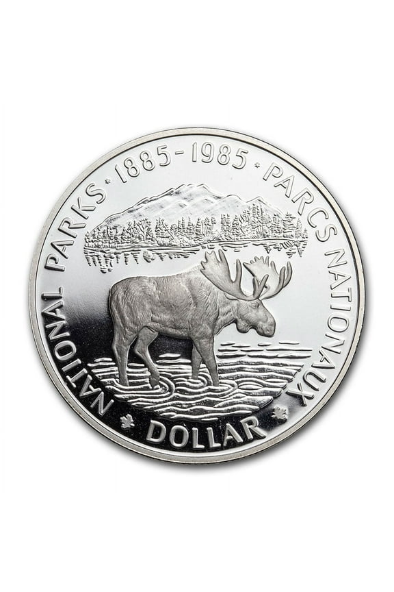1985 Canada Silver Dollar Proof (National Parks Moose)