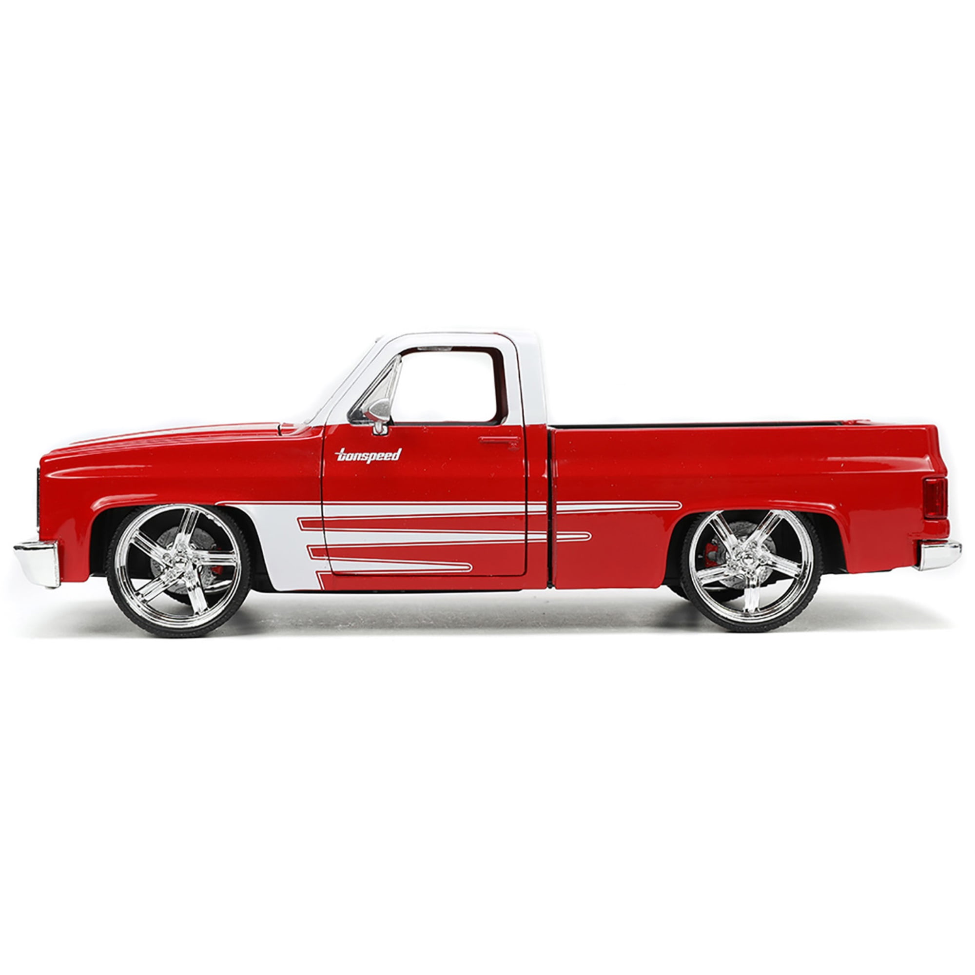 1985 Chevrolet C-10 Truck Red with White Top and Graphics