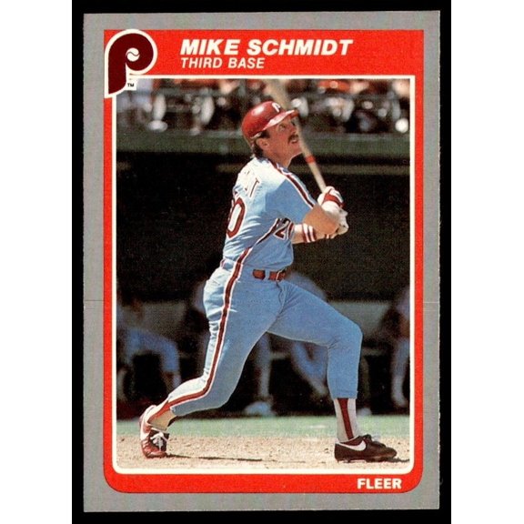 1985 Fleer Baseball Card Mike Schmidt Philadelphia Phillies #265 NM