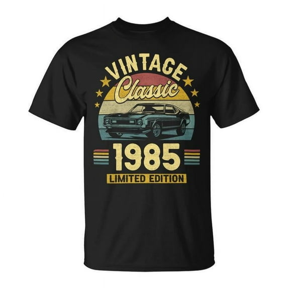 1985 Muscle Car Limited Edition T-Shirt – Vintage Retro Biker Gift for Men, Classic Muscle Car Graphic Tee, 39th Birthday Present, Made in 1985 Shirt, Unique Limited Edition Novelty T-Shirt for Him