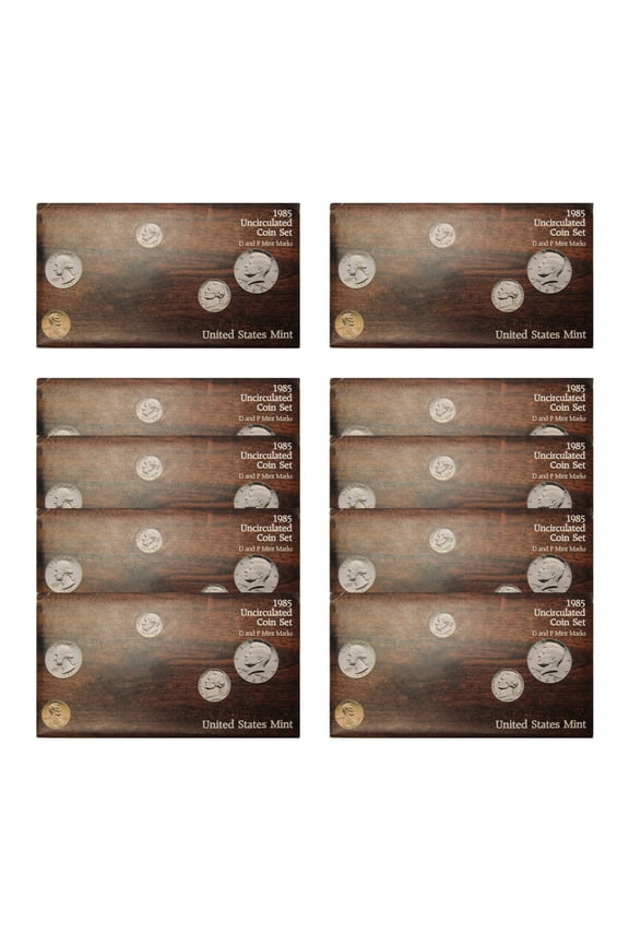 1985-PD U.S. Mint Set 10-Pack in OGP - 100 Uncirculated U.S. Coins