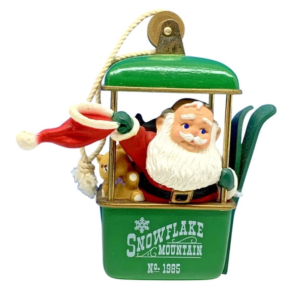 1985 Santas Ski Trip (Santa Claus) Hallmark Keepsake Christmas Tree Ornaments QX4962