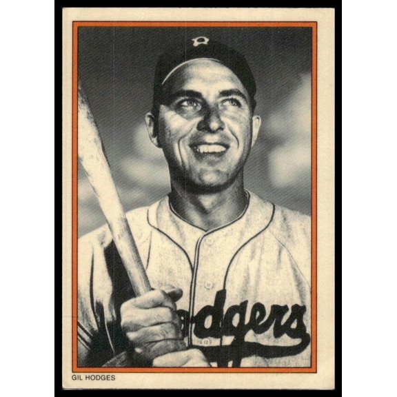 Excellent 1985 Topps Circle K All Time Home Run Kings Gil Hodges Brooklyn Dodgers Baseball Card #29