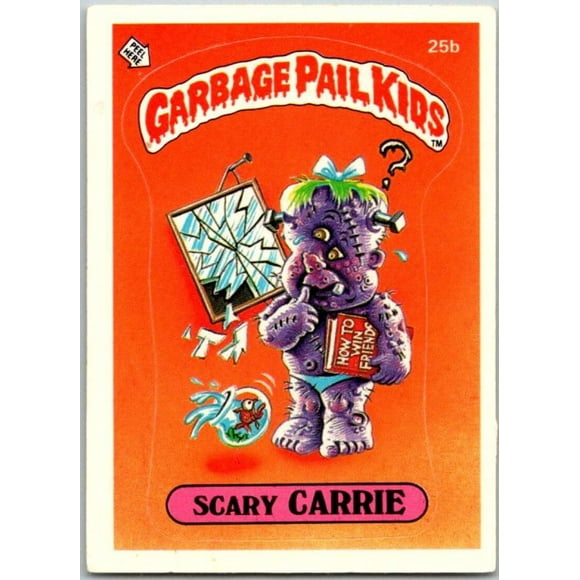 1985 Topps Garbage Pail Kids Series 1 #25b Scary Carrie V44510