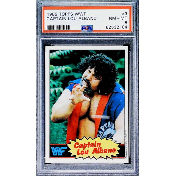 1985 Topps WWF Captain Lou Albano #3 PSA 8 NM-MT Trading Card