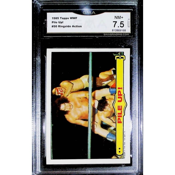 1985 Topps WWF Pile Up! (Andre the Giant) #50 GMA 7.5 NM+ Wrestling Trading Card (Serial Number May Vary)